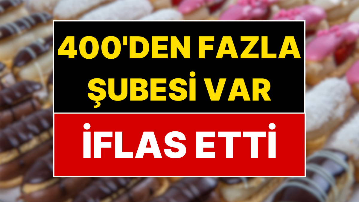 400’den Fazla Şubesi Var: Türkiye’nin Ünlü Tatlıcısı İflas Etti!