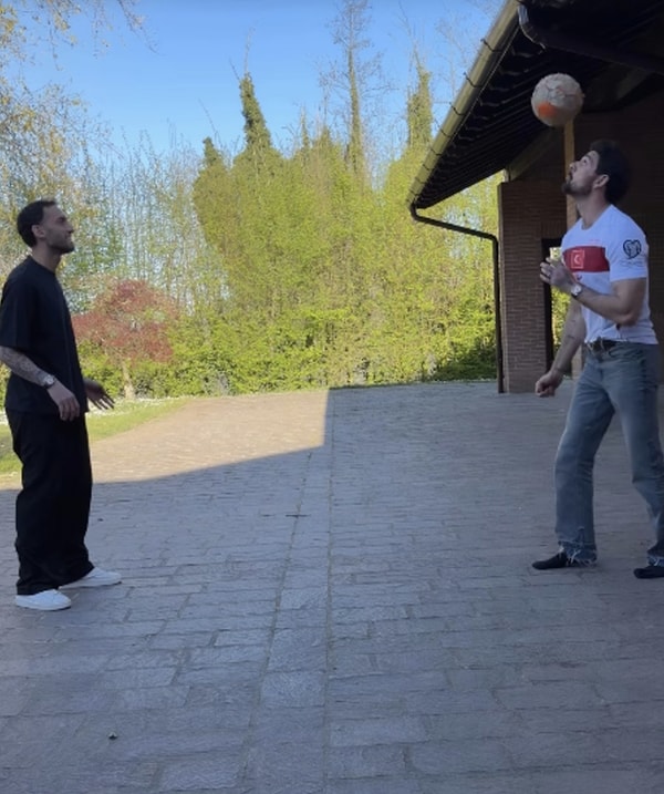 Hakan Çalhanoğlu ve Michele Morrone bir araya geldi.