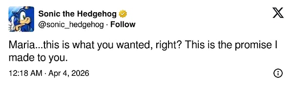 "Maria... istediğin şey buydu, değil mi? Sana verdiğim söz buydu."