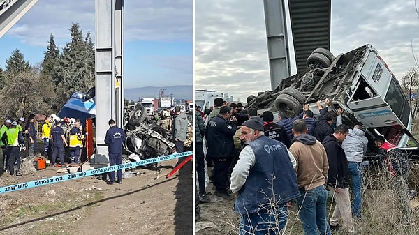 Ankara'da halk otobüsü kaza yaptı.