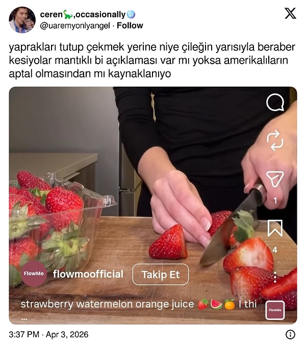 İsraf olan çileğe mi yanarsın, çıkan bulaşıklara mı?