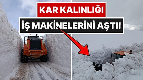 Görüntüler Türkiye'den: İş Makineleri Bile Karın Altında Kayboldu!