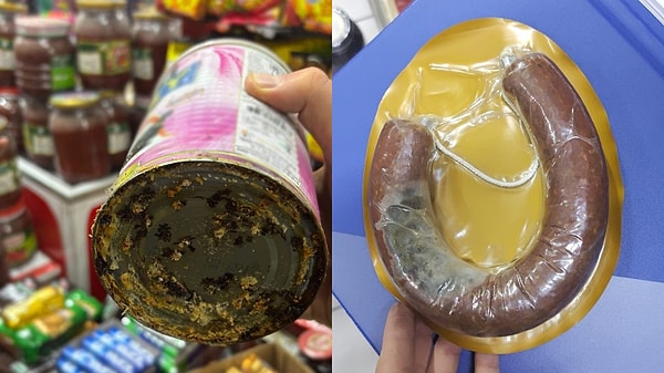 CİMER şikayeti sonrası markete baskın yapıldı. Tarihi geçmiş, çürümüş ürünler ele geçirildi.