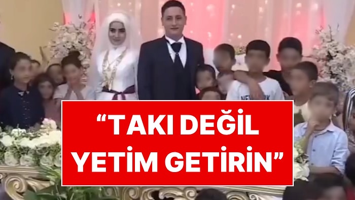 Evlenen Çift Düğüne Gelenlerden Takı Değil ‘Yetim’ İstedi