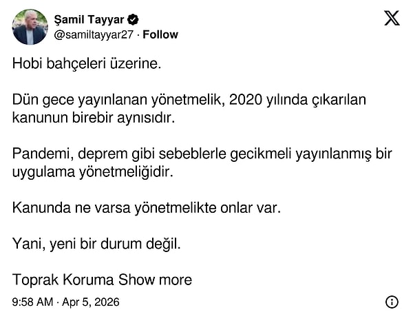 Şamil Tayyar’ın paylaşımı 👇