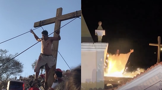 Everything Went Wrong for Actors Portraying Jesus in Dramatic Semana Santa Reenactment Mishaps