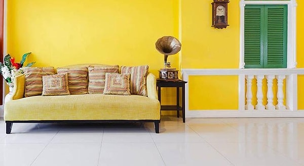 Sarı renk ile odalara her gün güneş doğuyor.