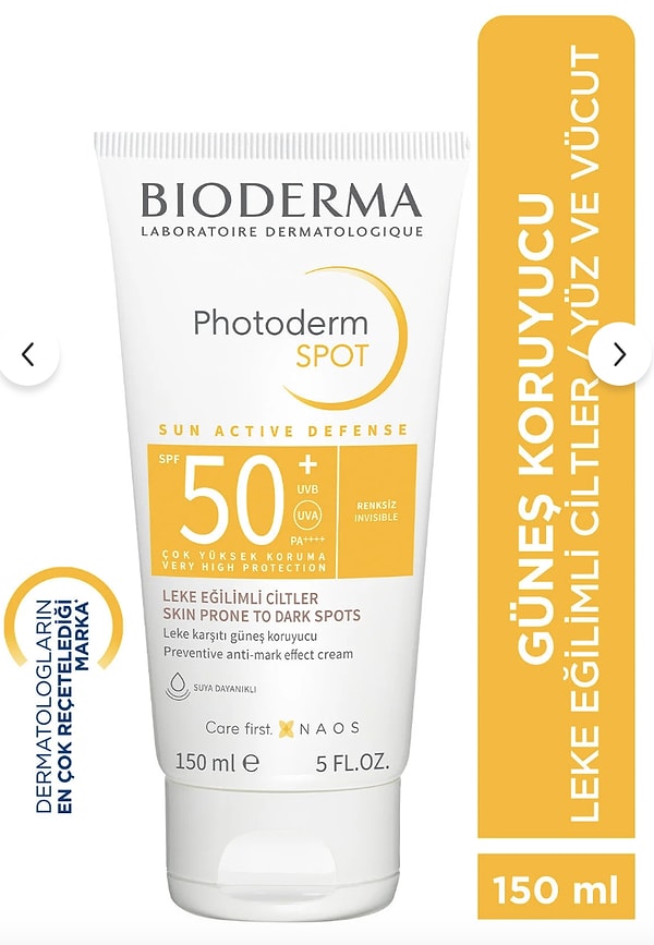 Leke karşıtı koruma: Bioderma Photoderm Spot SPF 50+!