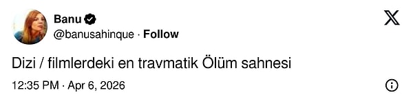 Dizi / filmlerdeki en travmatik ölüm sahneleri sorulunca herkes önce bi’ hafızasını yokladı 👇