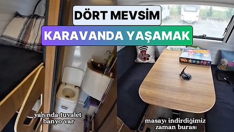Dört Mevsim Çekme Karavanda Yaşayan Bir Vatandaş Aracın İçini Paylaştı