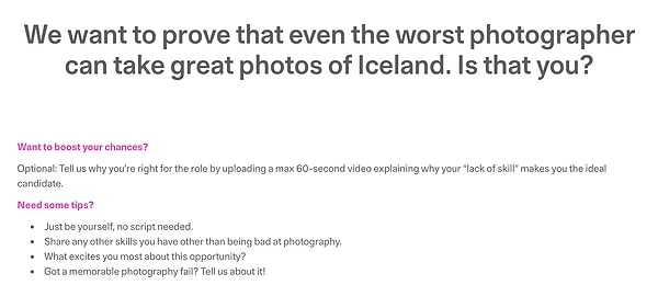 Applicants must be over the age of 21 and have no travel restrictions to the United States, Iceland, and the United Kingdom.