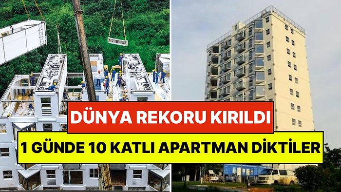 Hem de Sarı Kola Olmadan: Sadece 28 Saatte 10 Katlı Apartman Diktiler