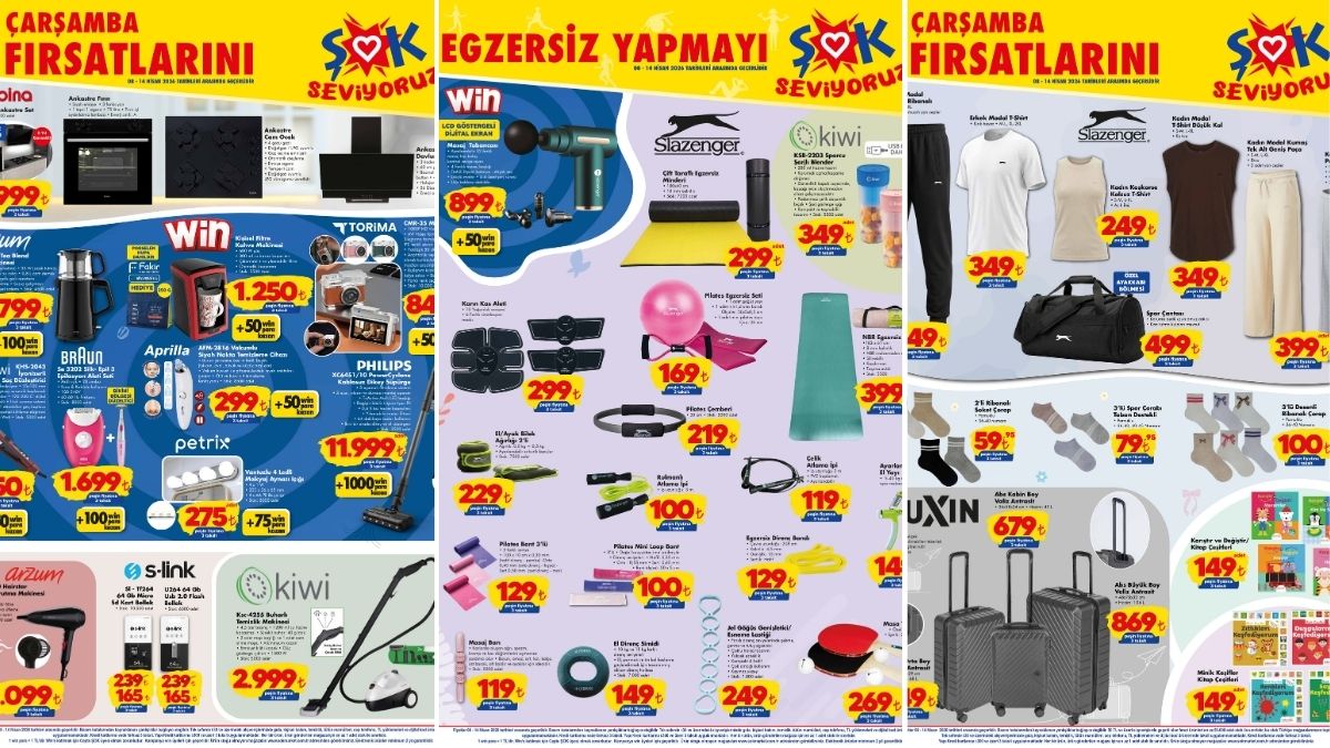 ŞOK'a Valiz Seti Geliyor! 8 Nisan 2026 ŞOK Aktüel Ürünler Kataloğu