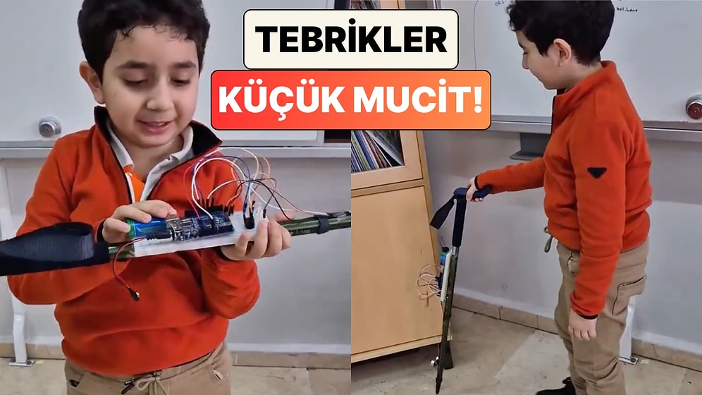 Bir Öğretmen Görme Engelliler İçin Sensörlü Baston Tasarlayan Minik Öğrencisini Gururla Paylaştı