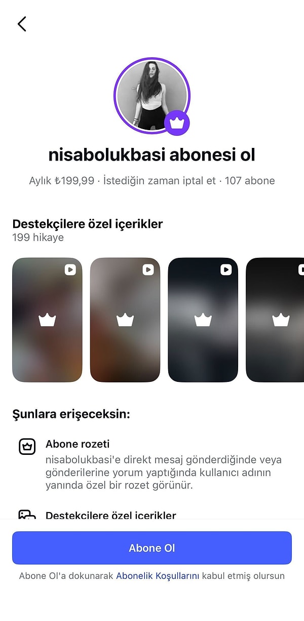 199,99 TL'den açtığı abonelik ücretlerinin ardından 24 saat olmadan 107 kişi abone oldu.