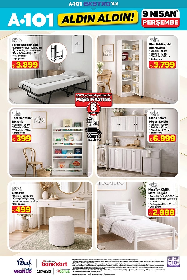 Arles Home Riva Tek Kapaklı Kiler Dolabı 3.799 TL