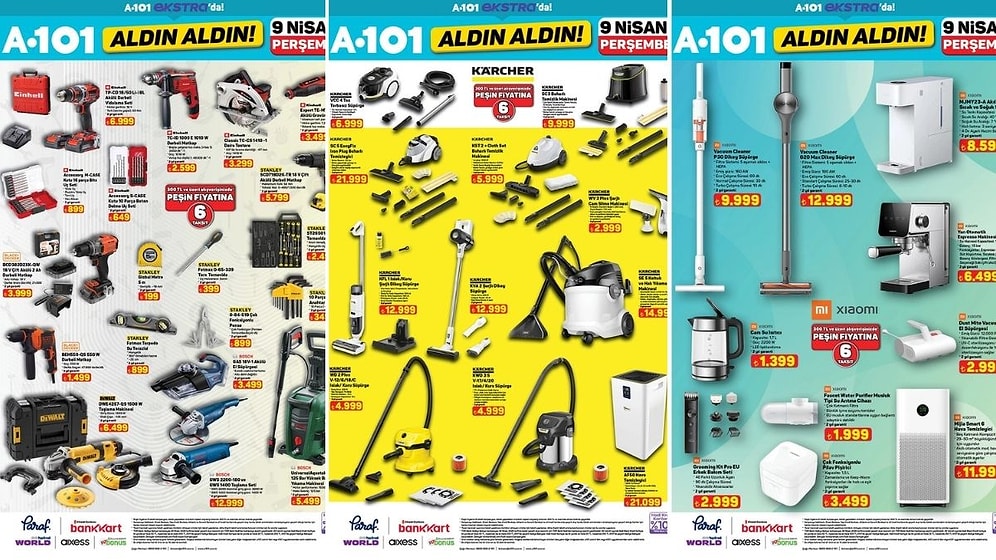 A101'e Cam Temizleme Makinesi Geliyor! 9 Nisan 2026 A101 İnternete Özel Aldın Aldın Kataloğu