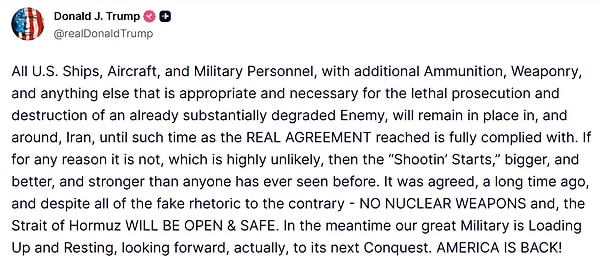 ABD ve İran arasında duyurulan ateşkesin ardından Lübnan belirsizliği ve İsrail'in saldırıları sürmüştü. ABD Başkanı Donald Trump ateşkes hakkında açıklama yaptı.