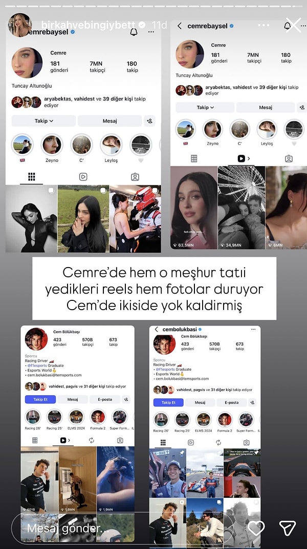 Birbirlerine 'CB' olarak hitap eden Cemre Baysel ve Cem Bölükbaşı'nın aşkının tam gaz devam ettiği ve ikilinin çok mutlu olduğu söyleniyordu.