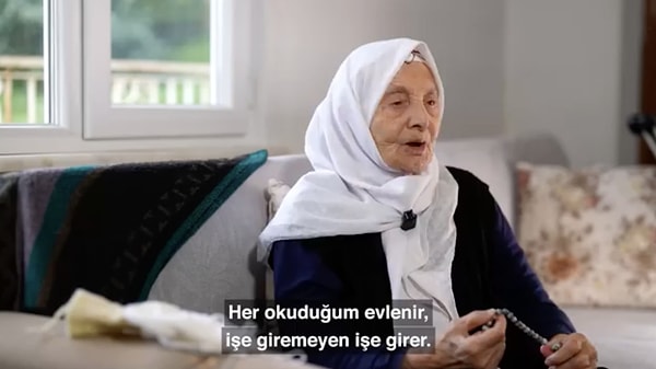 115 yaşındaki Fatma Teyze'nin verdiği röportaj gündem oldu.