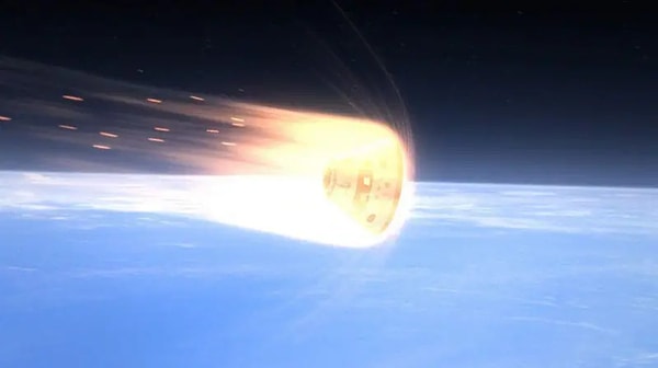 Saatte 40 bin kilometre hızla Dünya'ya dönüş