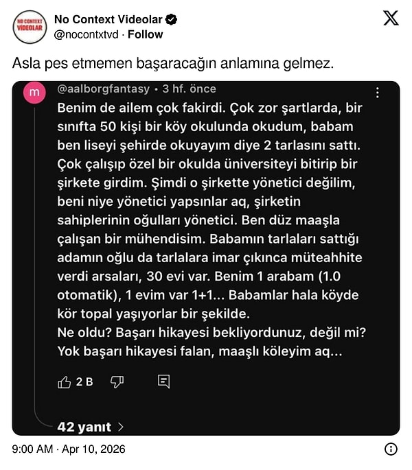 İbretlik bir yazı...
