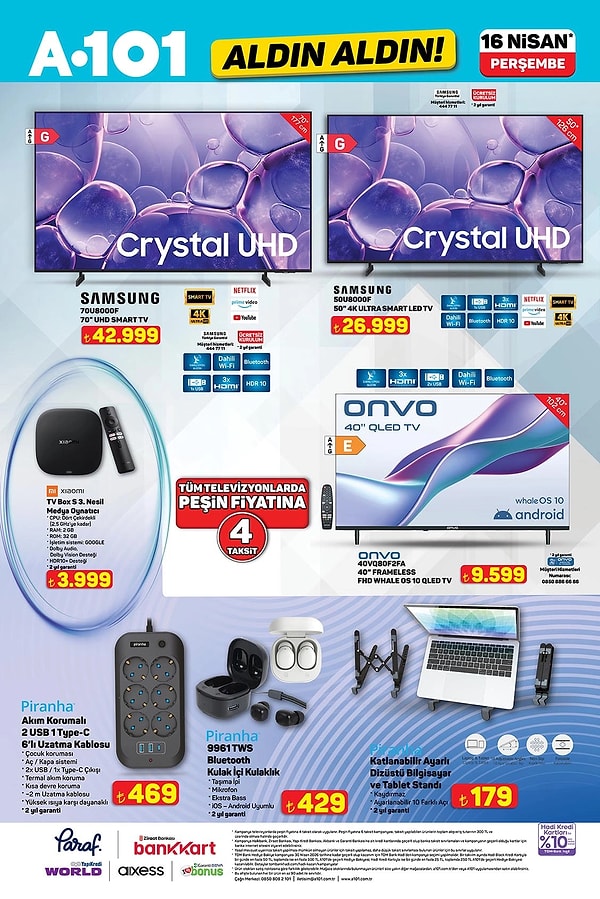 Samsung 70" UHD Smart Tv 42.999 TL