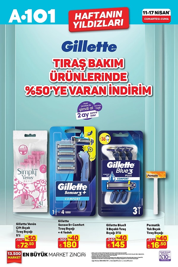 Gilette Tıraş Bakım Ürünlerinde %50'ye Varan İndirim