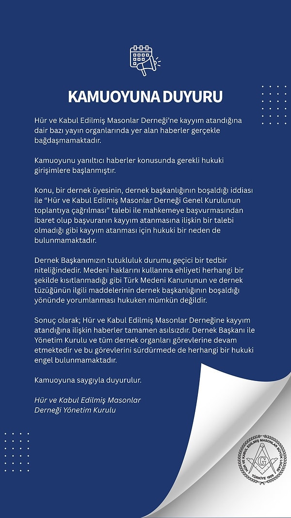 Dernek kayyum iddialarını yalanladı: