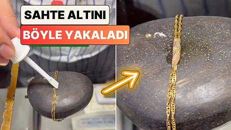 Bir Kuyumcu Kendisine Getirilen Zincirin Sahte Olduğunu Ortaya Çıkardığı Anları Paylaştı