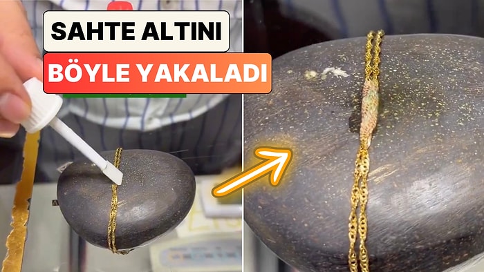 Bir Kuyumcu Kendisine Getirilen Zincirin Sahte Olduğunu Ortaya Çıkardığı Anları Paylaştı