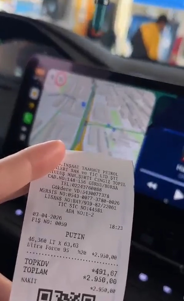 Olay, Bursa’nın Gürsu ilçesinde bulunan bir akaryakıt istasyonunda meydana geldi.