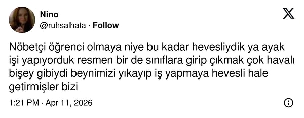 Boynuna asılan o nöbetçi öğrenci yazısının verdiği gurur herhangi bir madalyada yok.