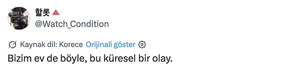 Bir görüş de Güney Kore'den.