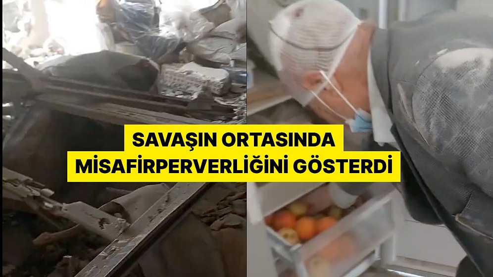 Bombardımanda Zarar Gören Evinde Muhabire Meyve İkram Eden İranlı Adam