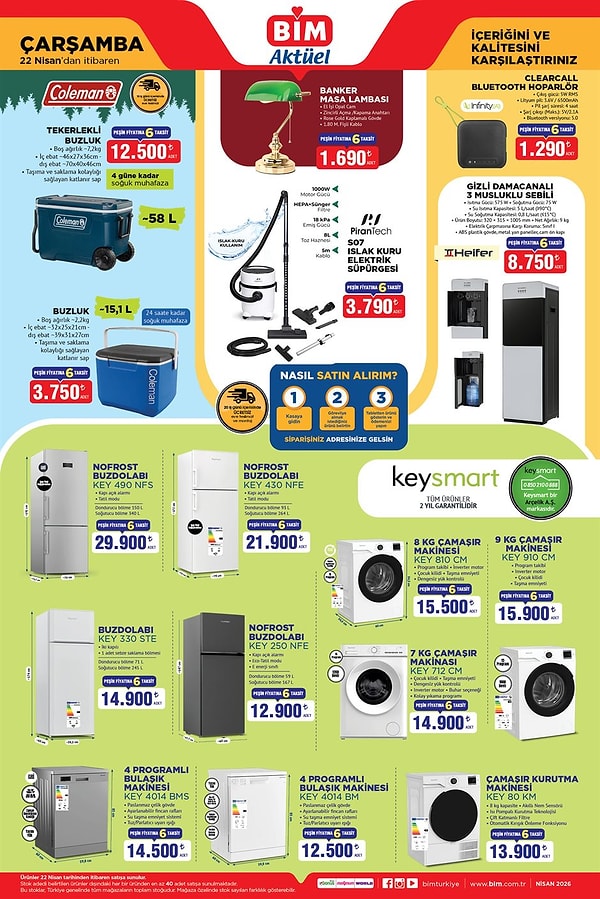 22 Nisan Çarşamba BİM Kataloğu