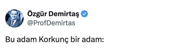 Özgür Demirtaş ise Oytun Erbaş'a X hesabından tepki gösterdi.