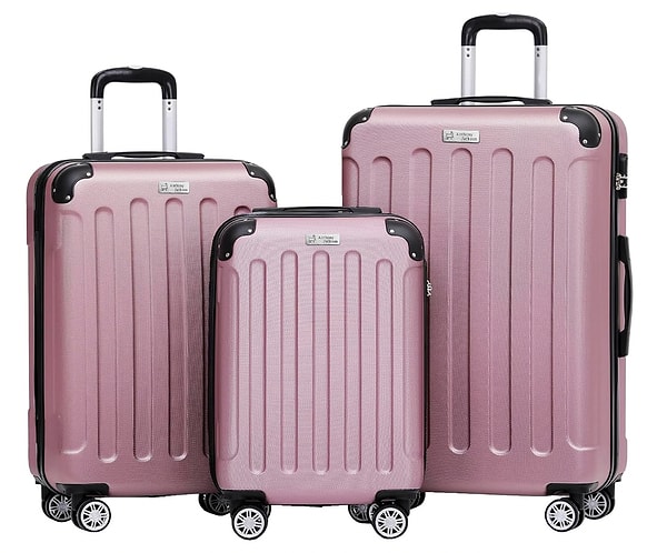Seyahatlerinize pembe bir dokunuş: Anthony Jackson 3'lü Valiz Seti!