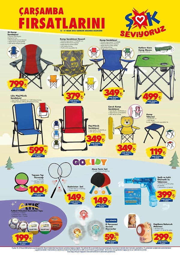 Kamp Sandalyesi XL 799 TL