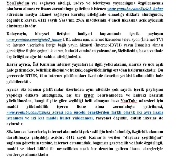 RTÜK üyesi Tuncay Keser, X hesabından yaptığı paylaşımla RTÜK'ün bugünün sonunda TELE2 Haber için erişim engeli isteyeceğini söyledi.