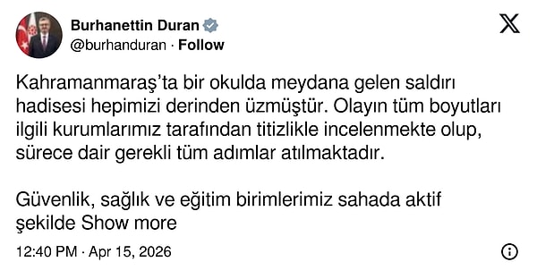 "Kullanılan dil ve söylemlerde azami özen gösterilmelidir."