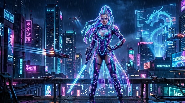 Sen Neon Işıklı Dijital Tanrıçasın!