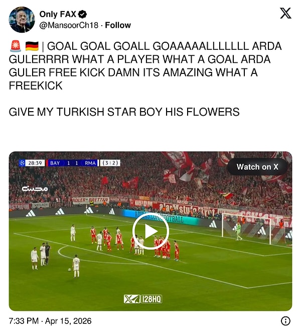 "Şu Türk yıldız çocuğun hakkını verin, çiçek gibi top oynuyor..."