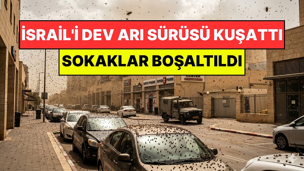 İsrail'de Dev Arı Sürüsü Hayatı Durdurdu: Askeri Uçak Kalkış Yapamadı, Sokaklar Boşaltıldı