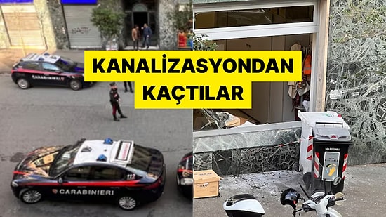 İtalya'da Film Gibi Banka Soygunu: 25 Kişi Rehine Alındı Soyguncular Kanalizasyondan Kaçtı