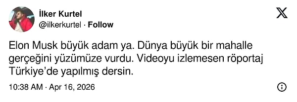 Röportajı tanıdık gören Türkler de olaya el attı.