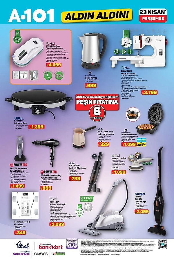 Kiwi Cam Temizleme Robotu 4.599 TL