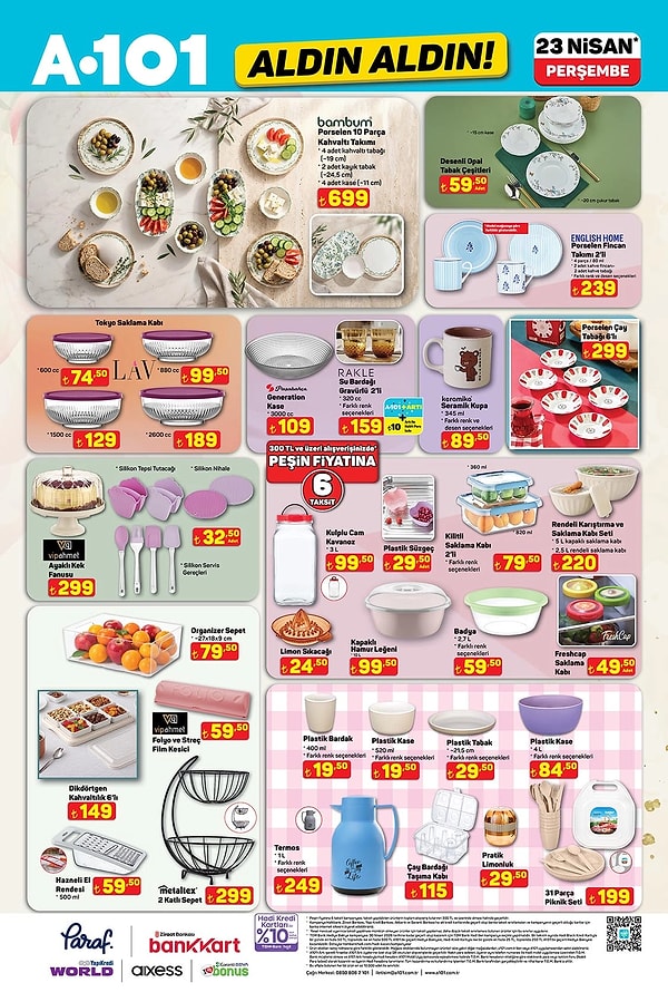Bambun Porselen 10 Parça Kahvaltı Takımı 699 TL