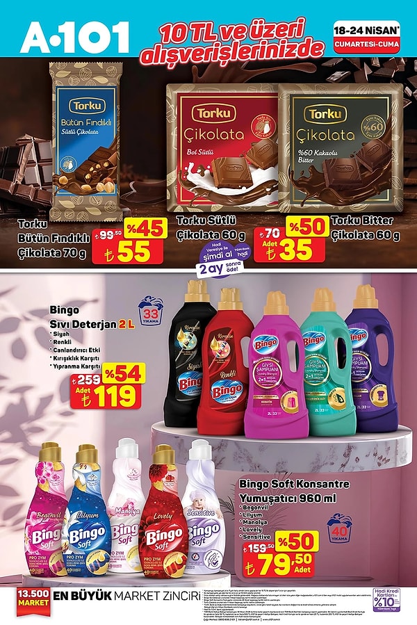 10 TL ve üzeri alışverişlerinizde;