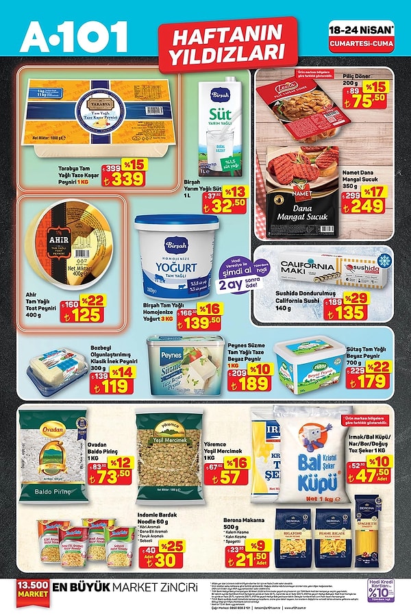 Tarabya Tam Yağlı Taze Kaşar Peyniri 1 Kg 339 TL